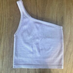 One shoulder fitted purple tank - brand new - never worn - so so soft - fit s/xs